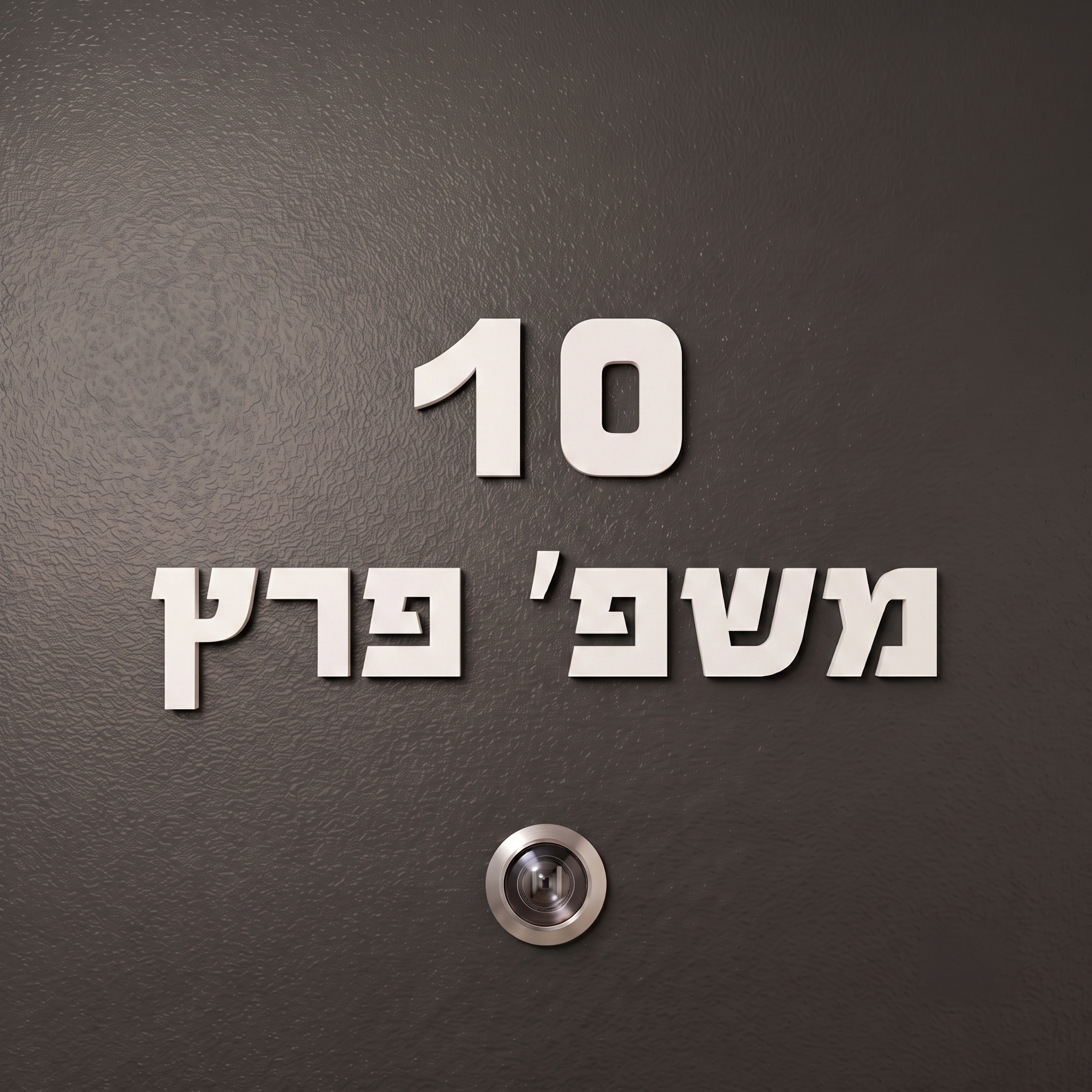 שלט אותיות לדלת