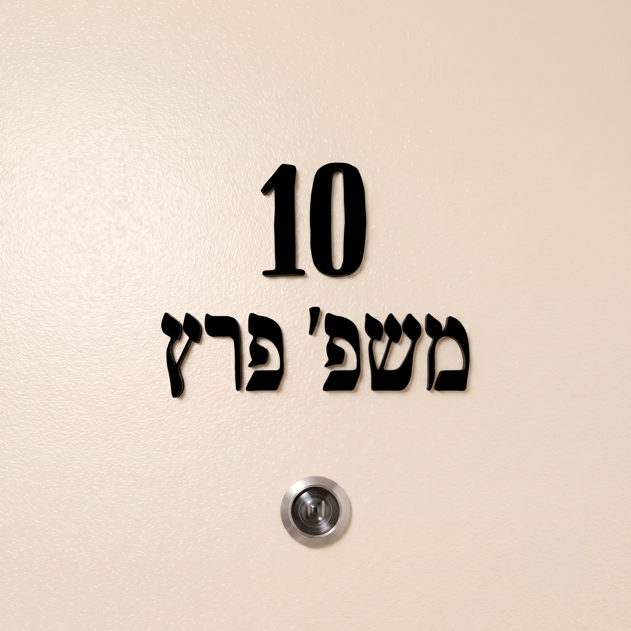 שלט אותיות לדלת