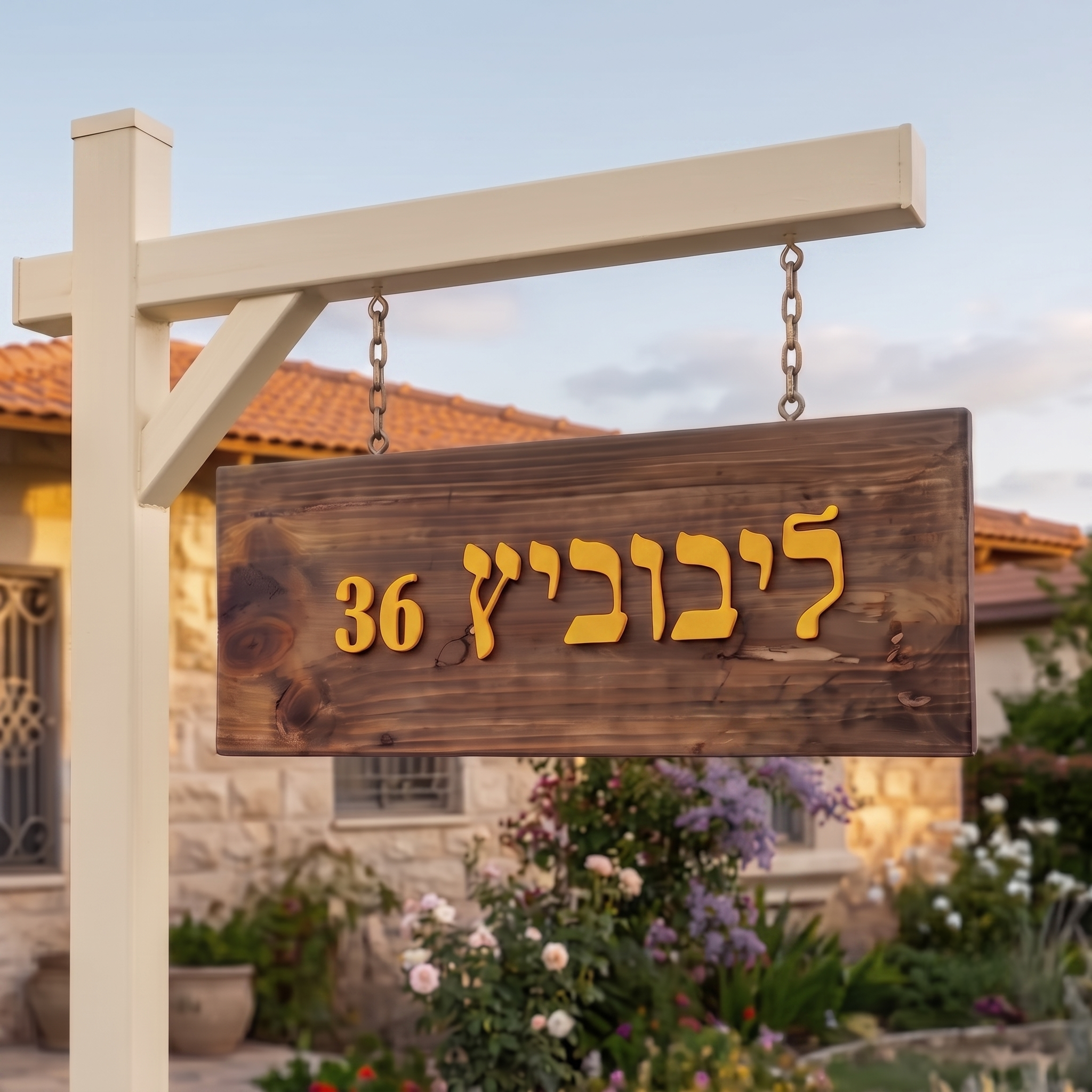 שלט כניסה לצימר משק