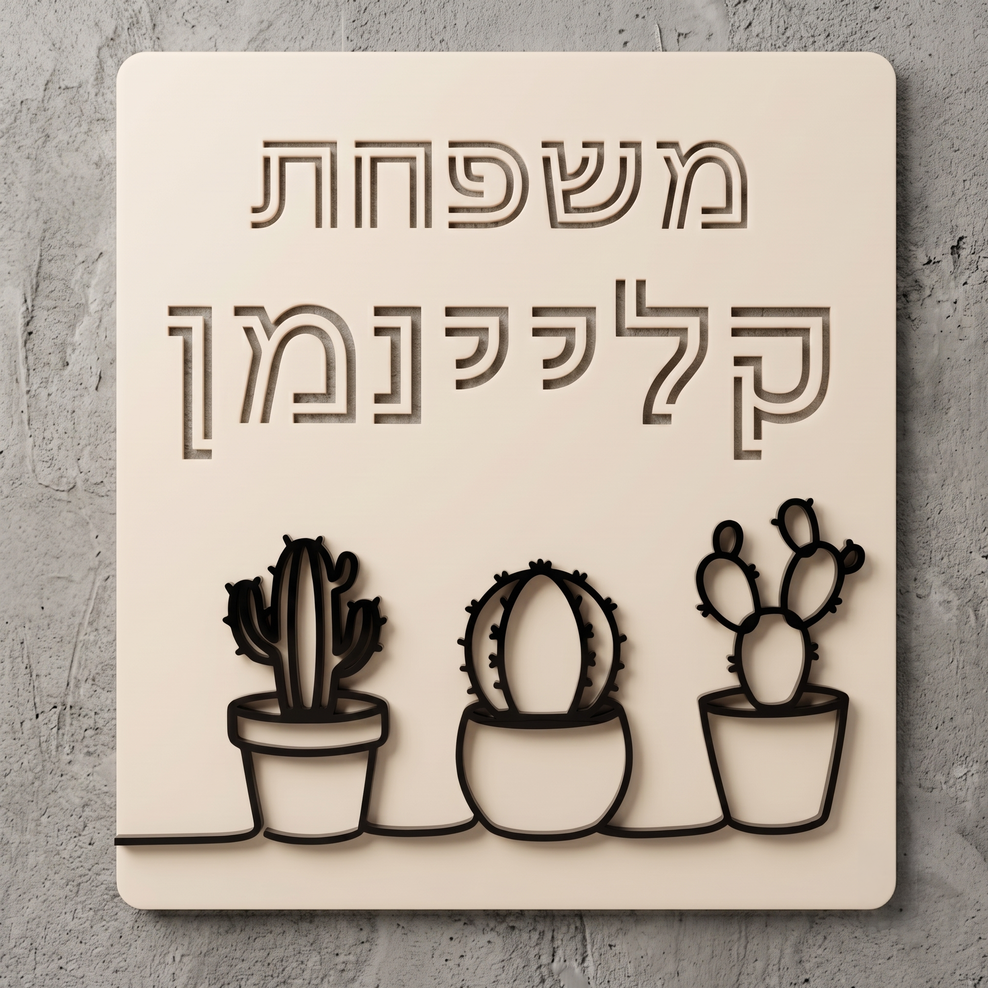 שלט כניסה לבית קקטוסים