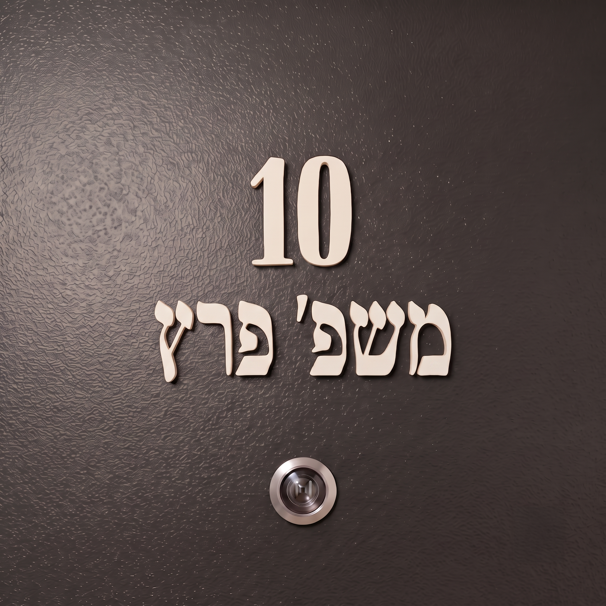 שלט אותיות לדלת