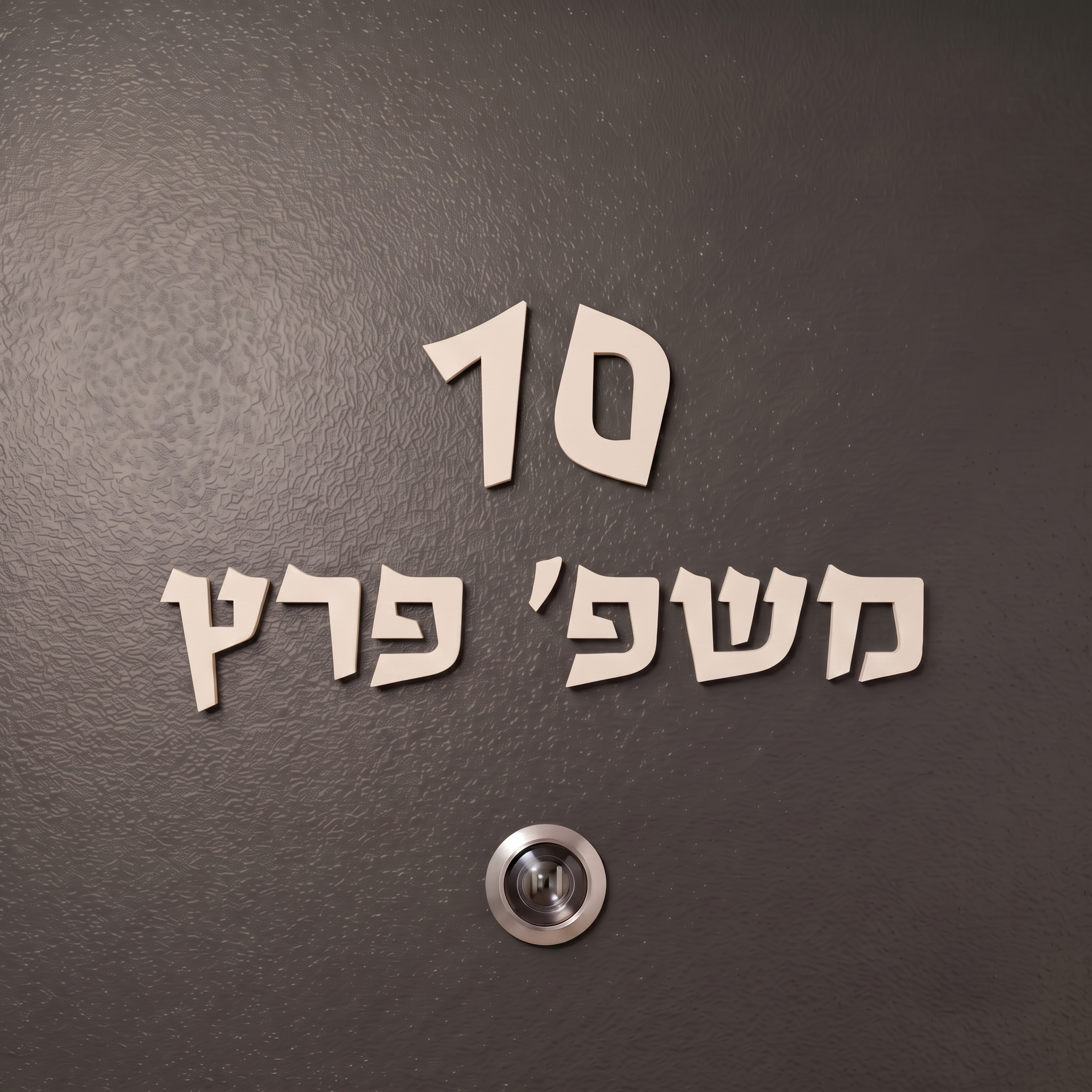 שלט אותיות לדלת