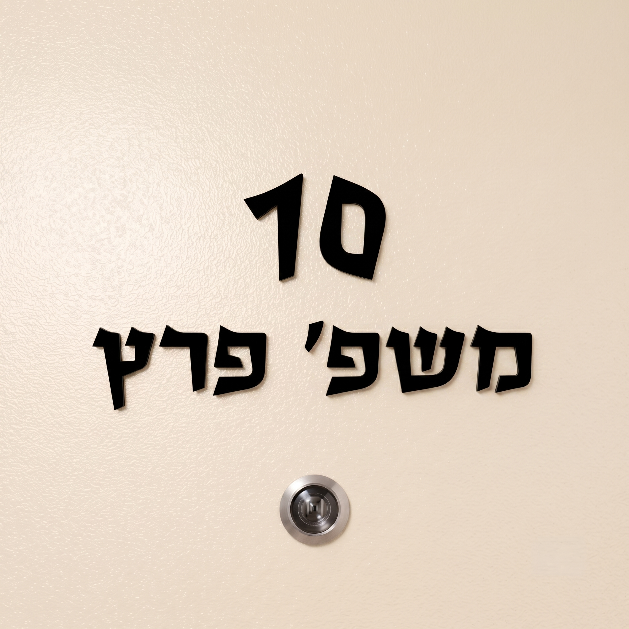 שלט אותיות לדלת
