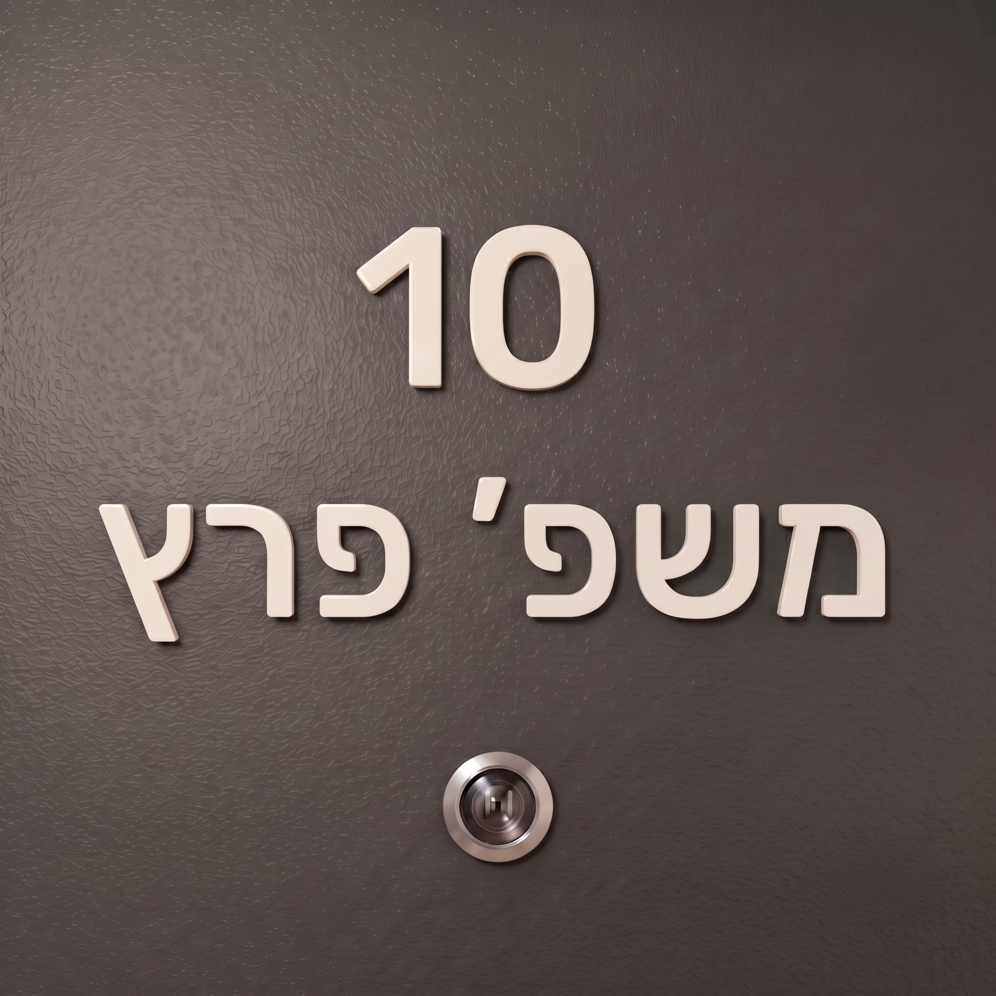 שלט אותיות לדלת