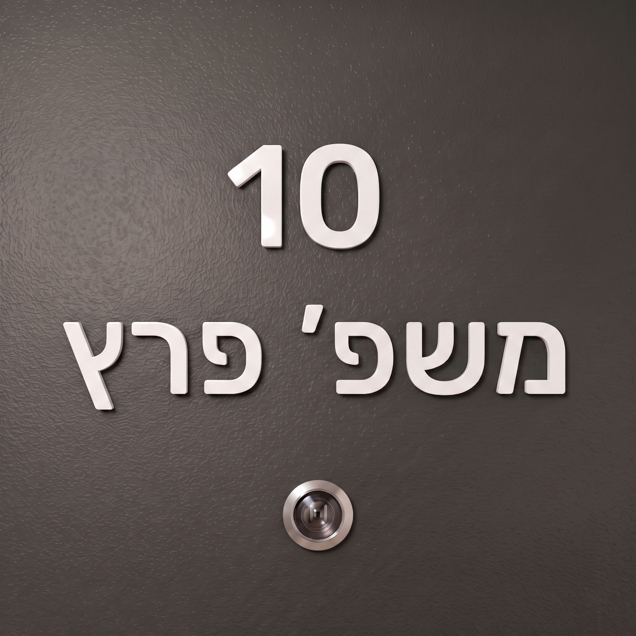 שלט אותיות לדלת