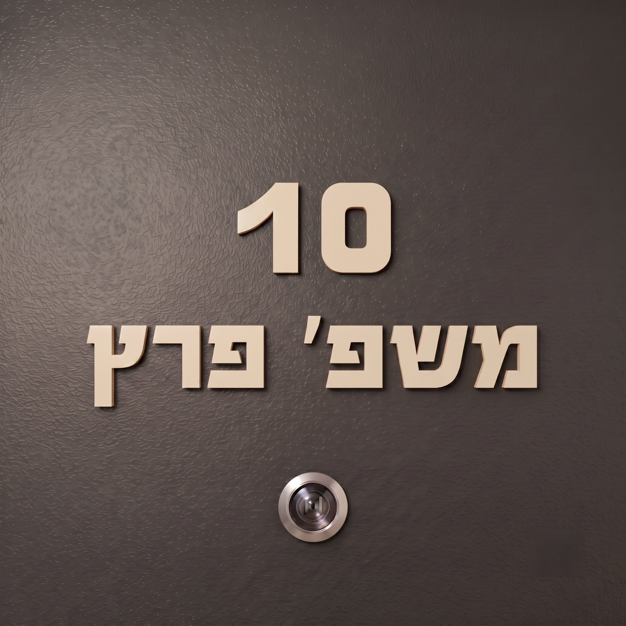 שלט אותיות לדלת