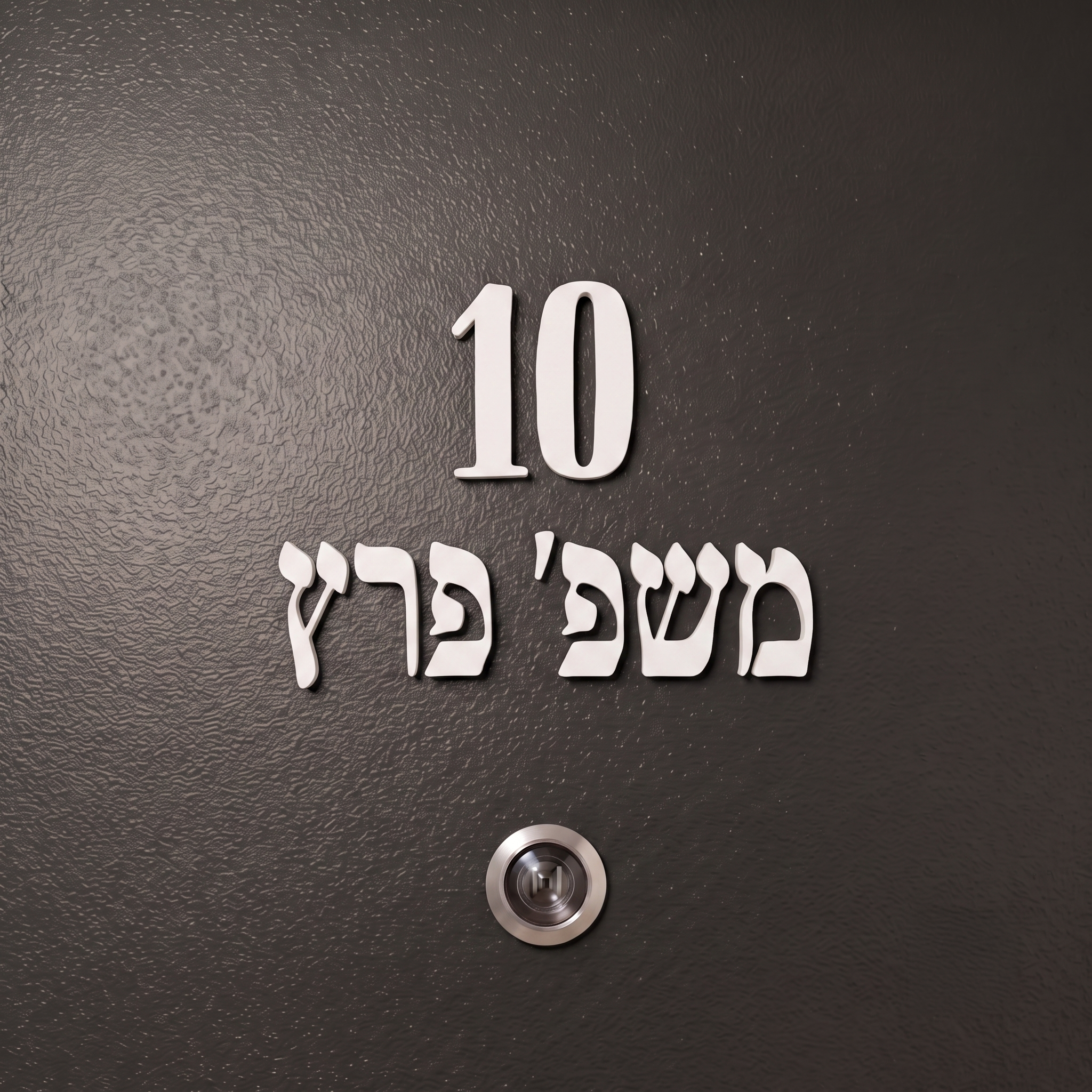 שלט אותיות לדלת